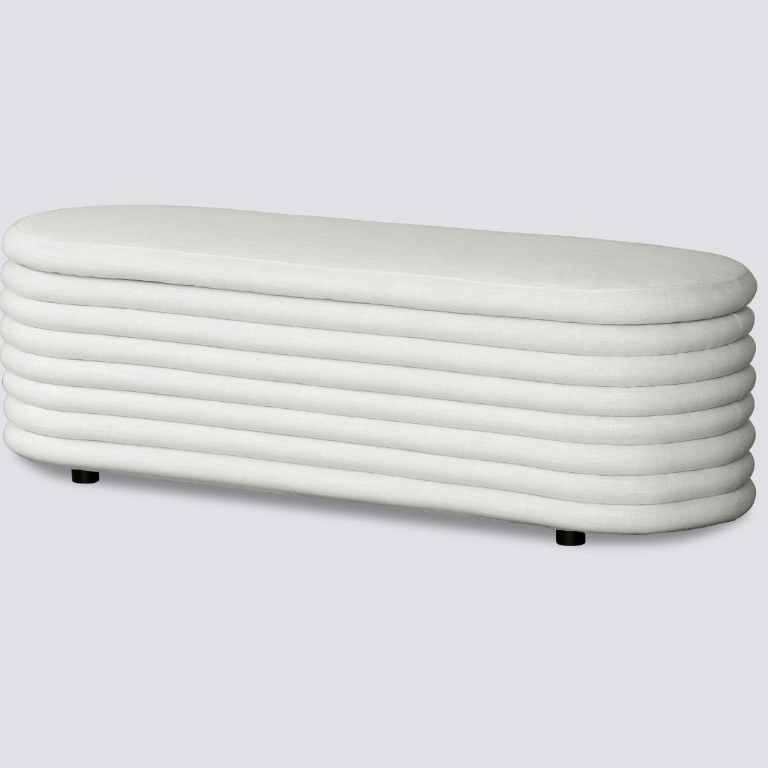 Channelled storage bench