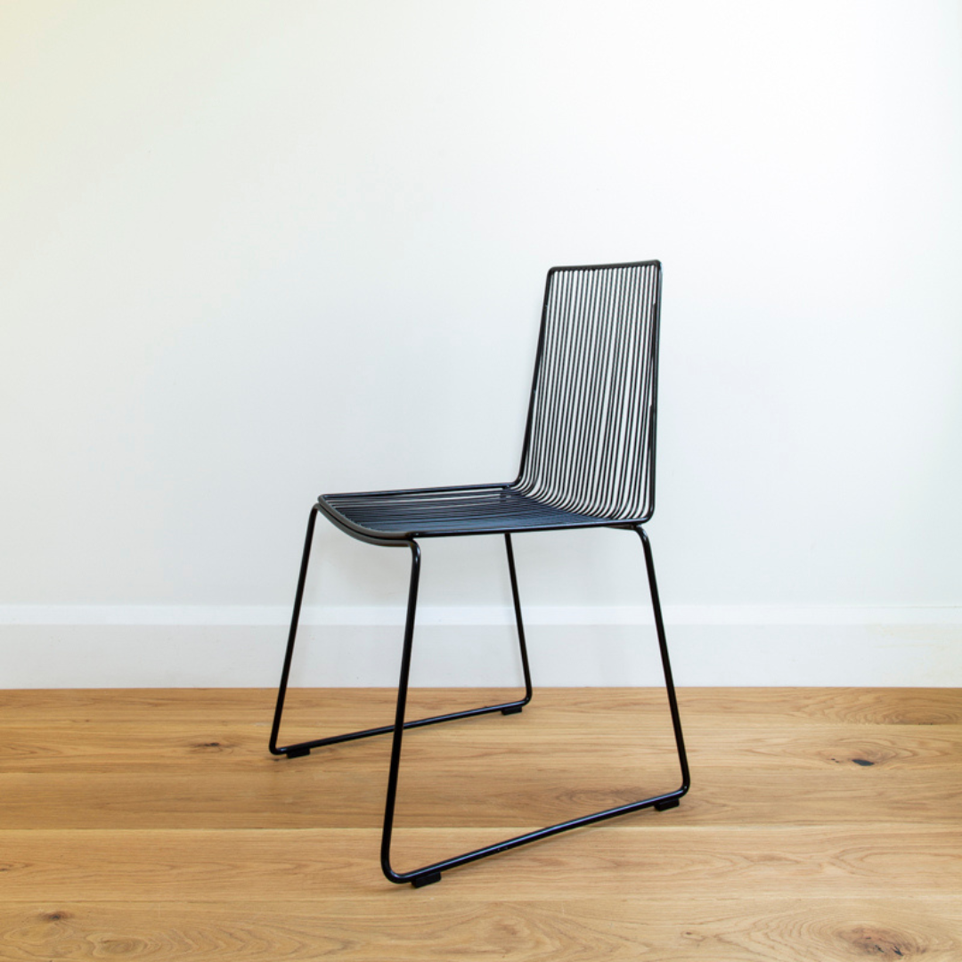 Devonport chair in Black side view