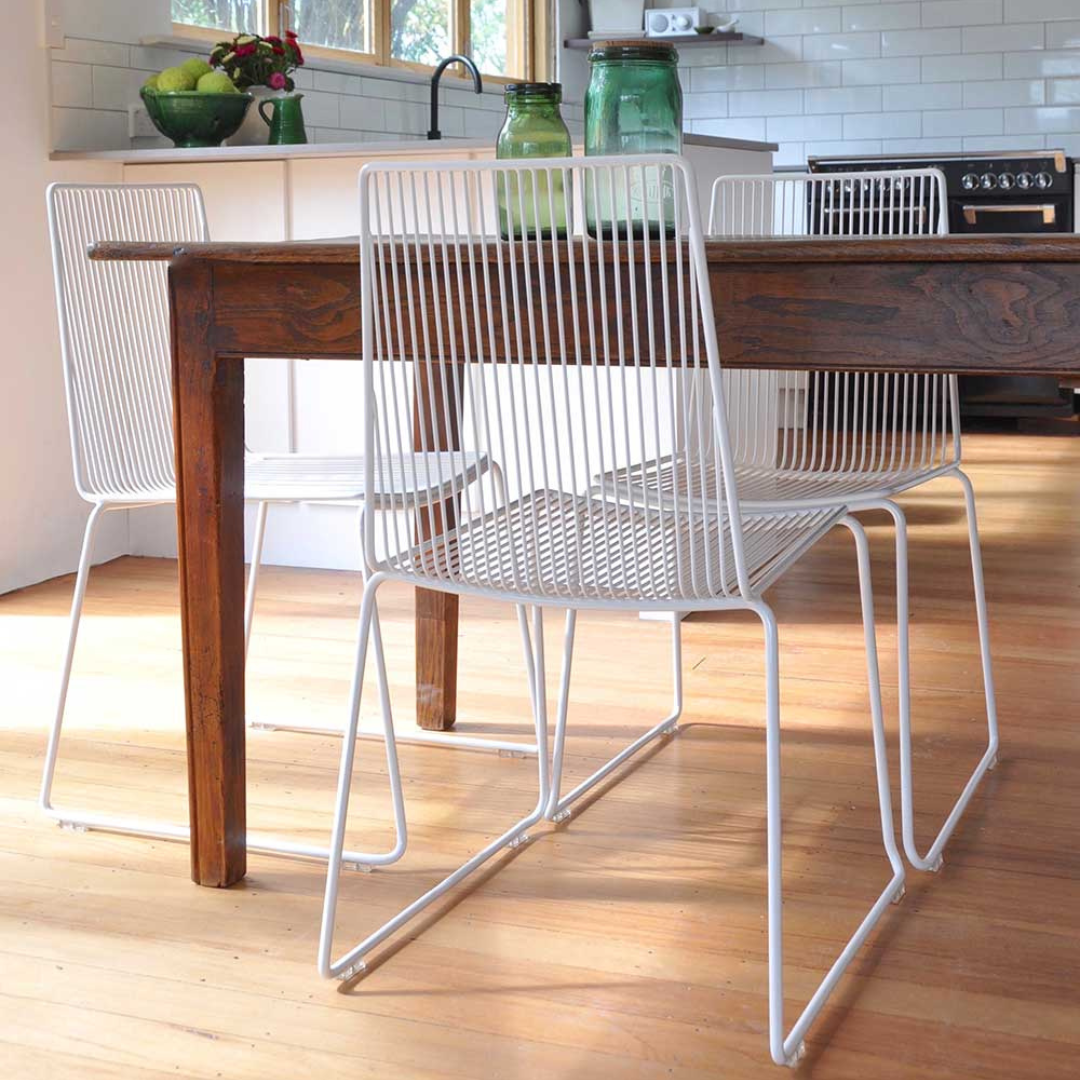 Devonport chair in white, styled shot