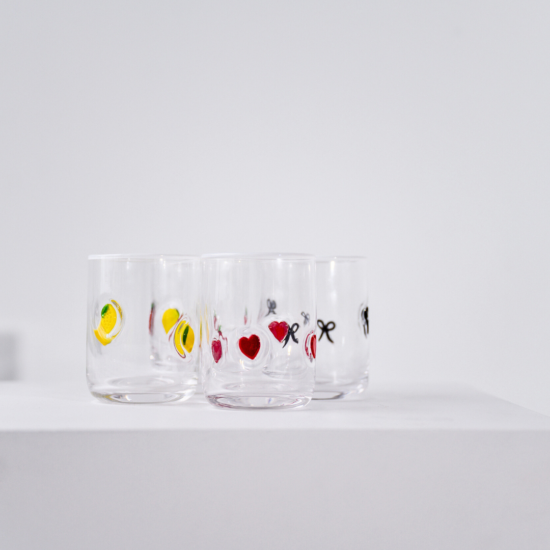 Icon glass in set of 4 (mixed), detail view