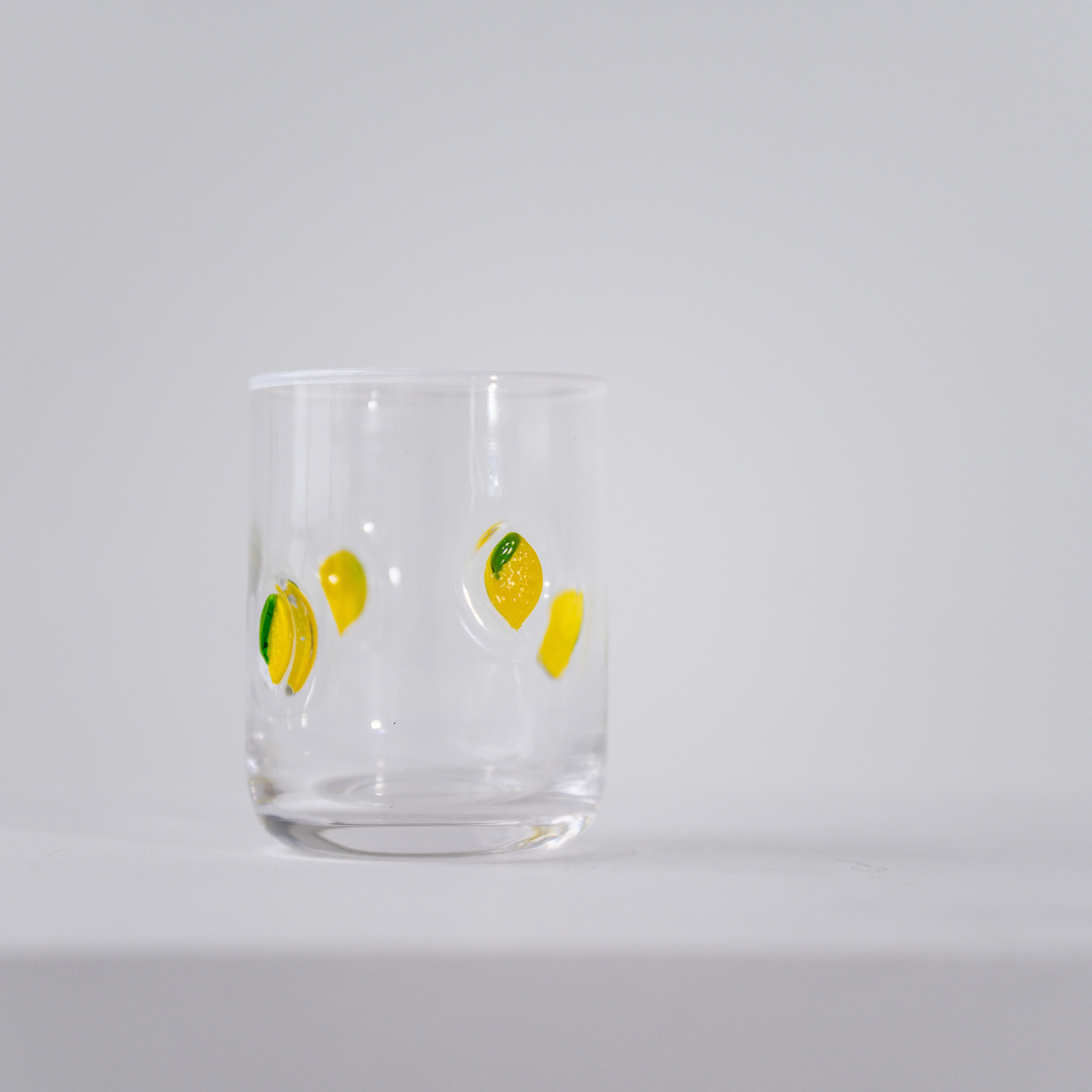 Lemon icon glass in set of 4, styled shot