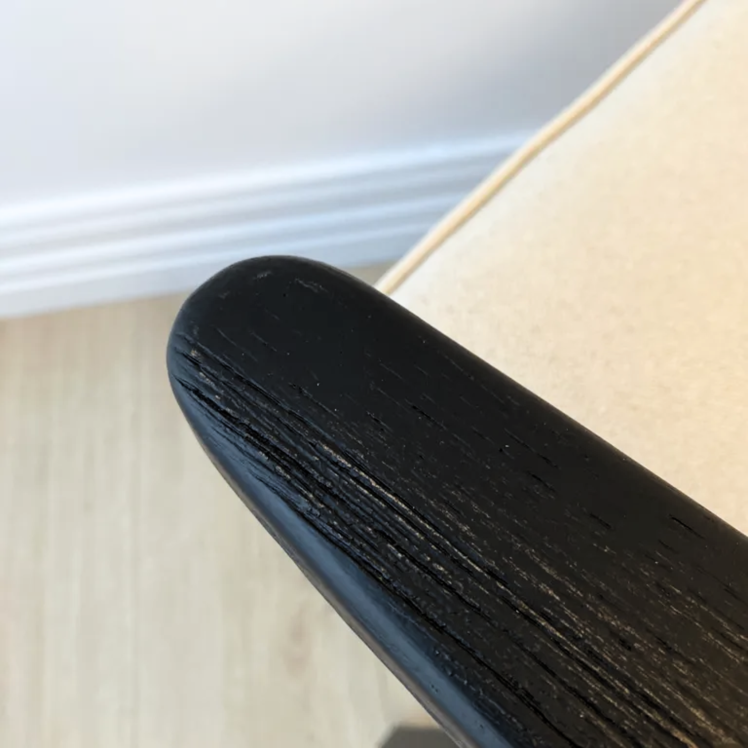 Lodge occasional chair in black leather/black, styled shot