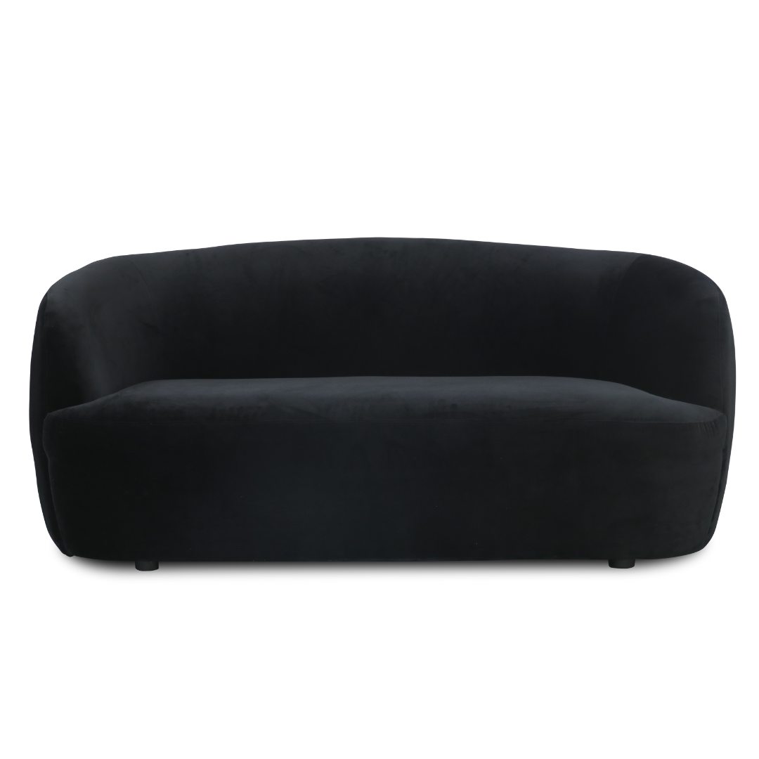 Love seat in Black detail view