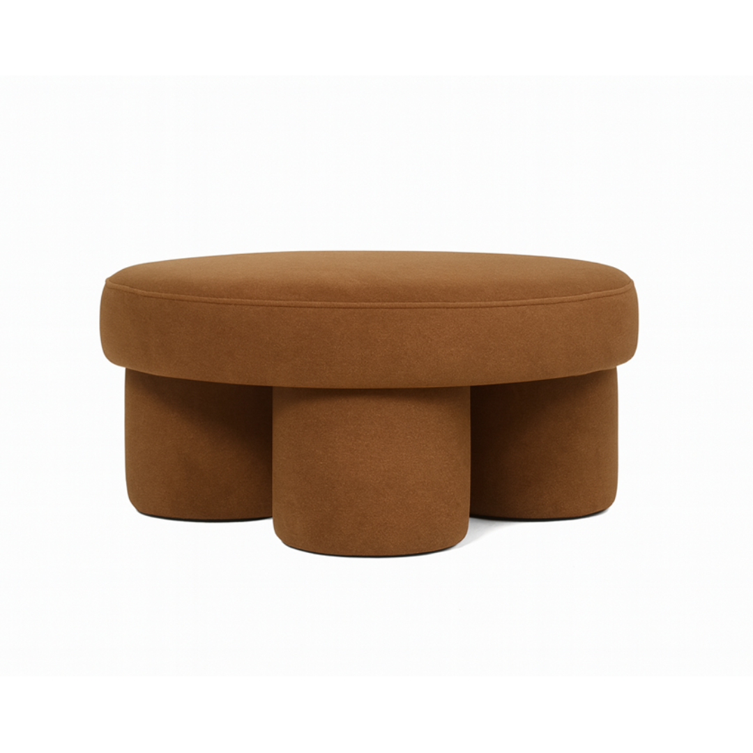 Lume ottoman in walnut