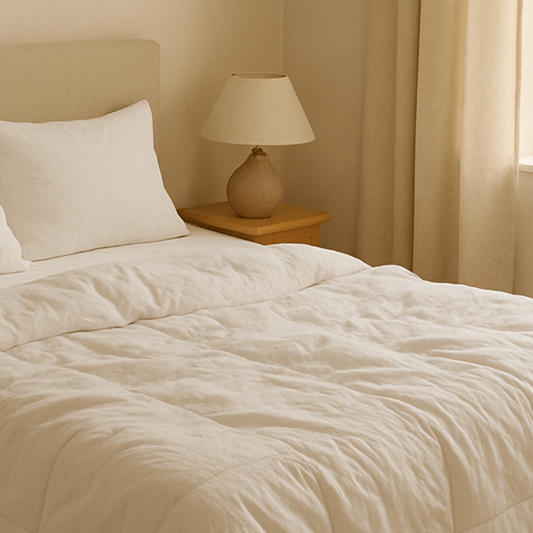 Luxe essential 100% cotton duvet inner, detail view