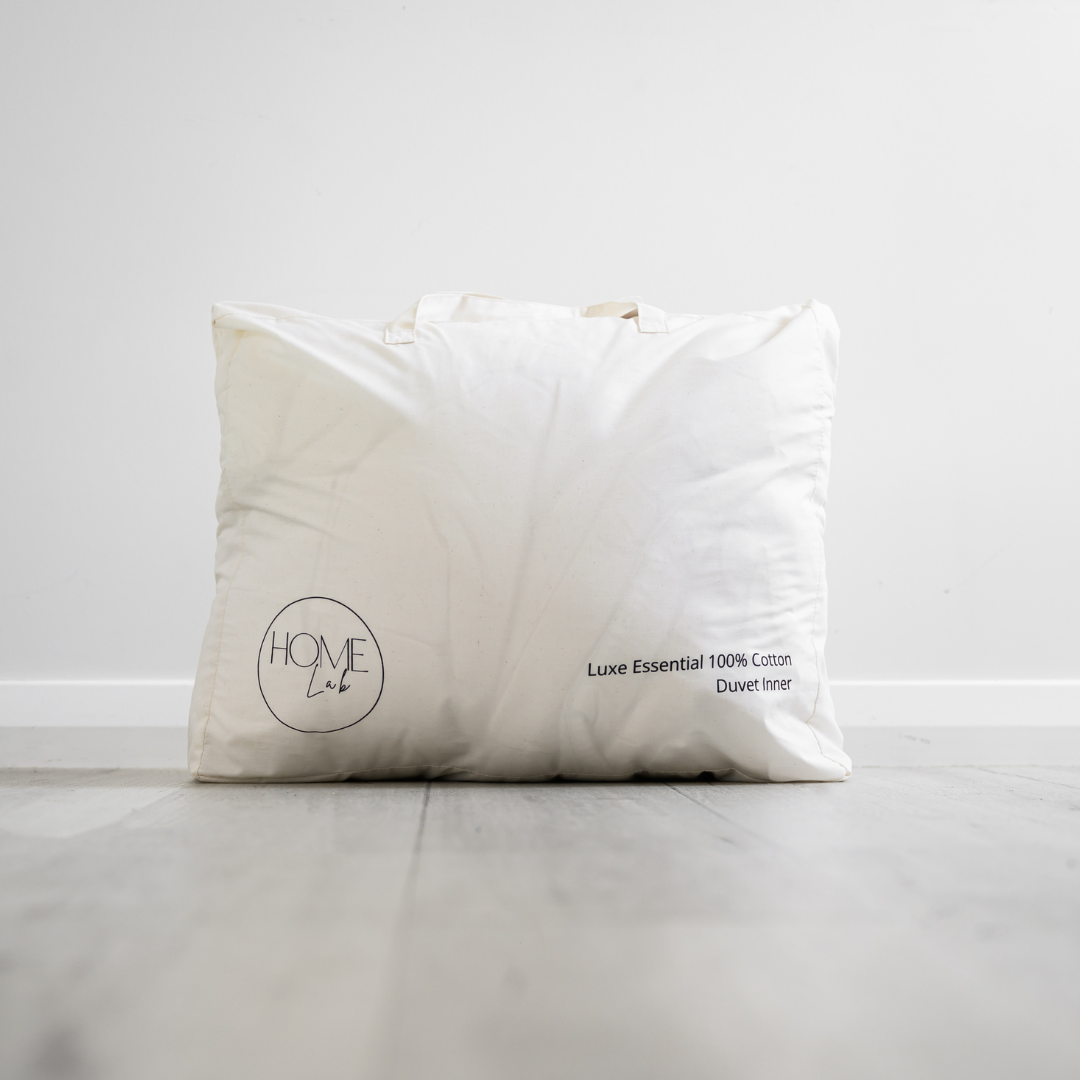 Luxe essential 100% cotton duvet inner, styled shot