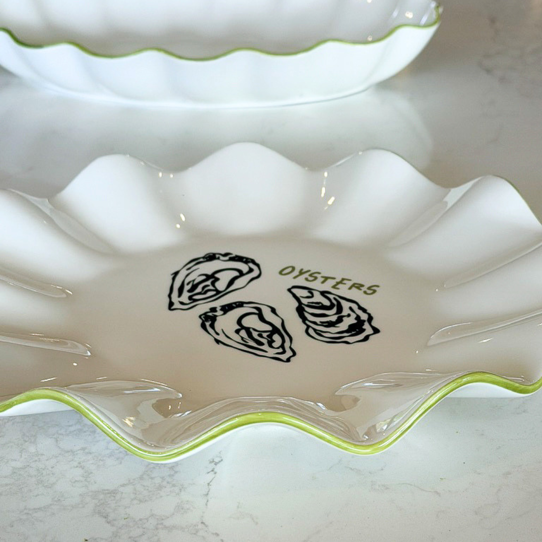 Mangiare oysters platter, detail view