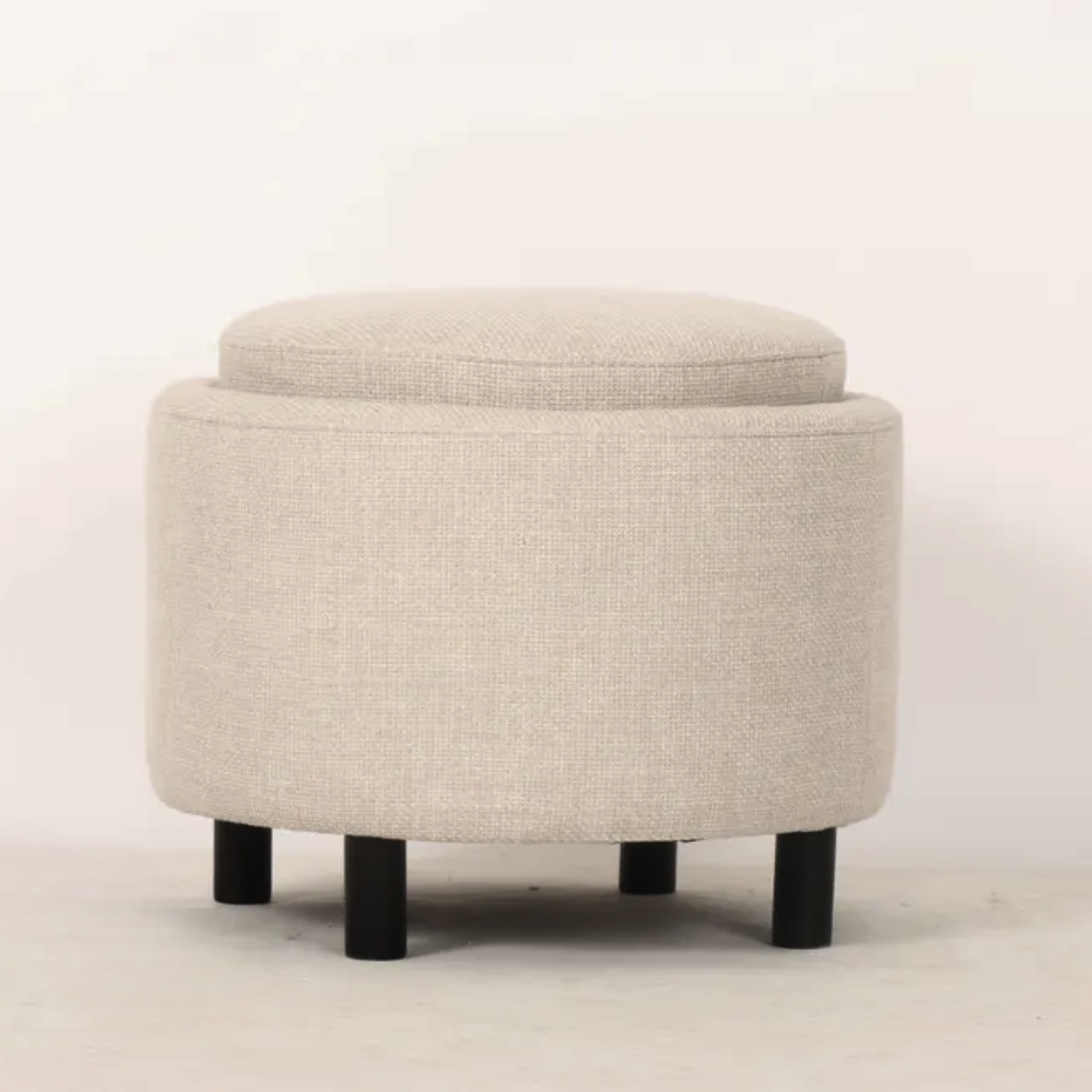Otto round storage ottoman
