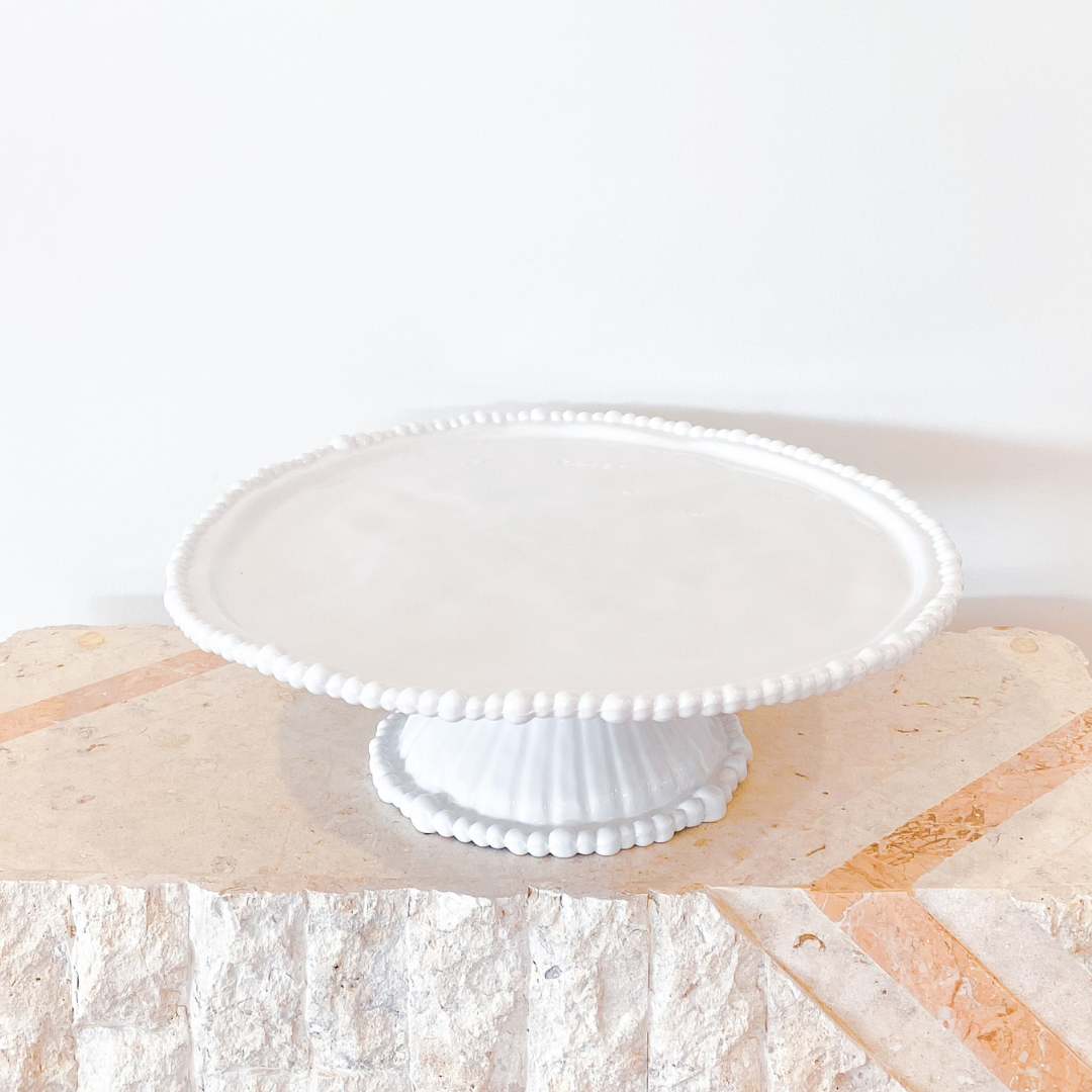 Pearl cake stand, detail view