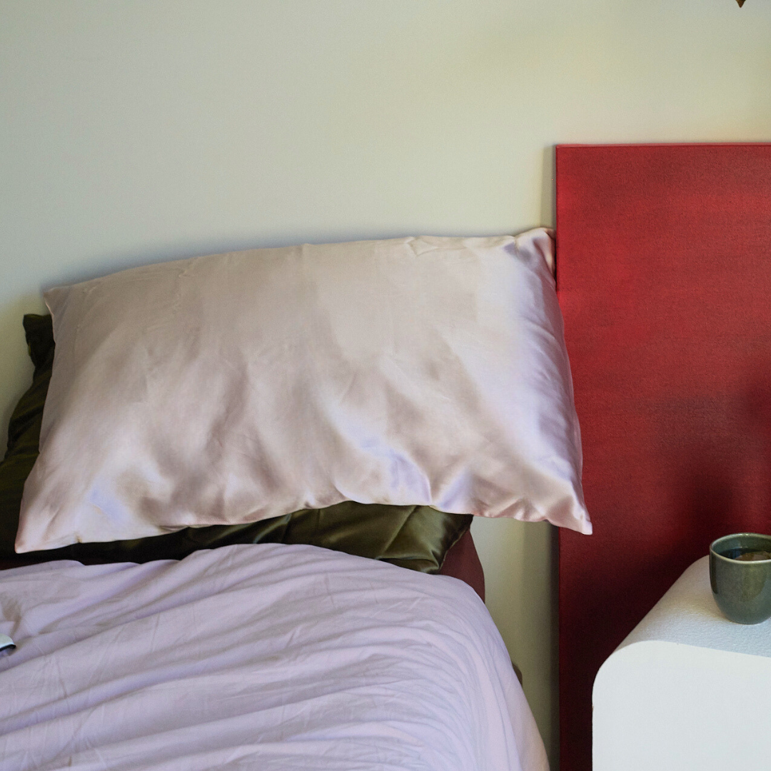 Pure silk pillowcase in Blush