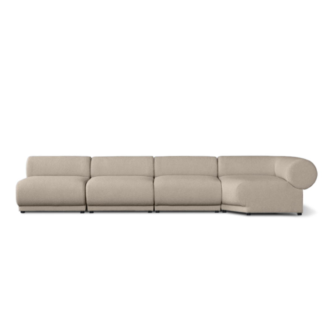 Rollas sofa in corner, alternate angle
