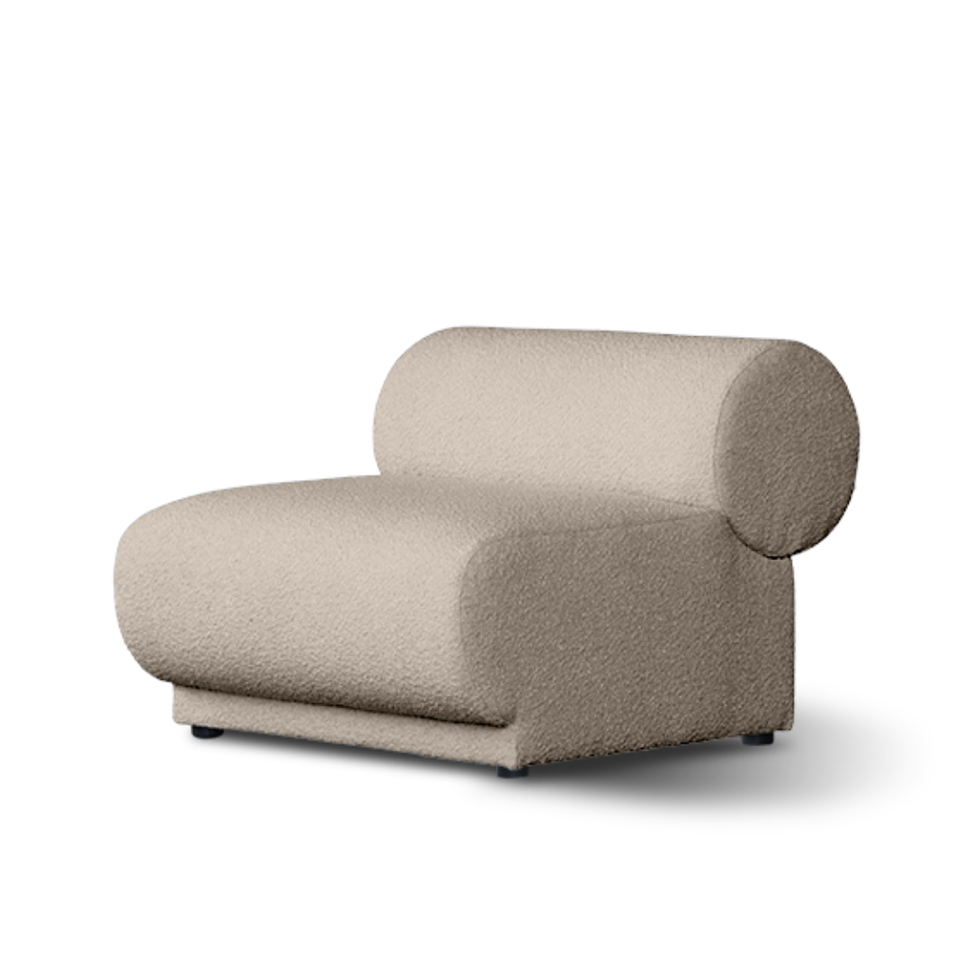 Rollas sofa in single, side view