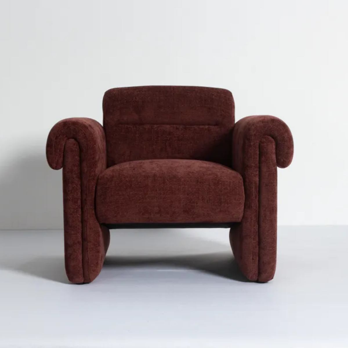 Rove chair in merlot, styled shot