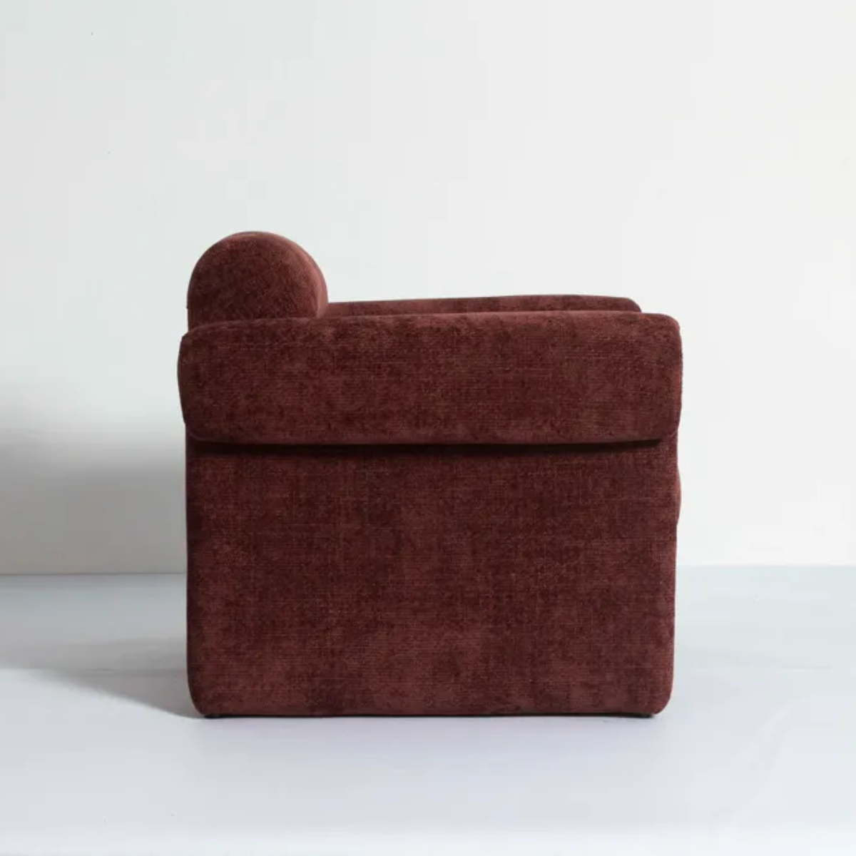 Rove chair in merlot, alternate angle
