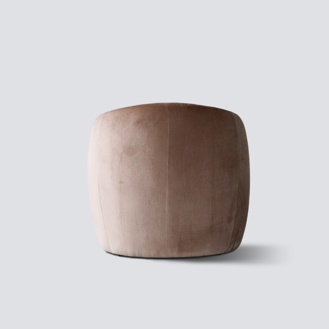 Soul wrap chair in mocha, side view