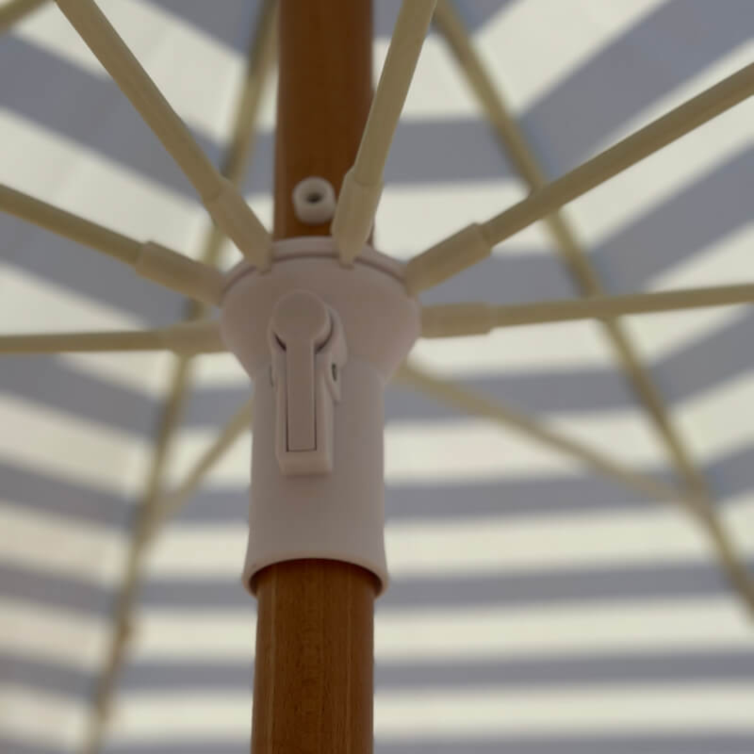 Summer sun umbrella in oxfordshire, detail view
