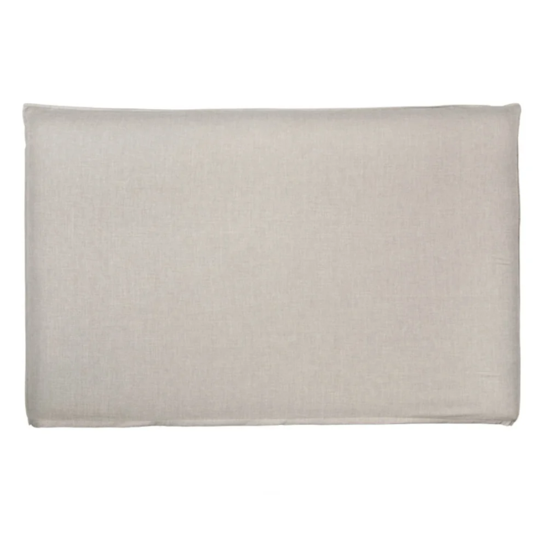 Tall harlow slip cover headboard in natural